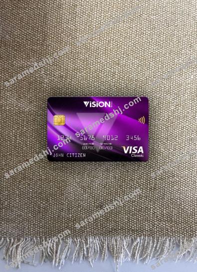 Paraguay Vision Banco bank visa classic card photolook front